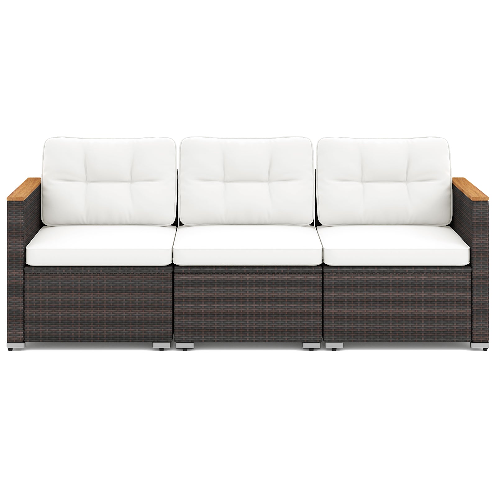 3-Seat Patio Couch Sofa, White Patio Conversation Sets White at Gallery Canada