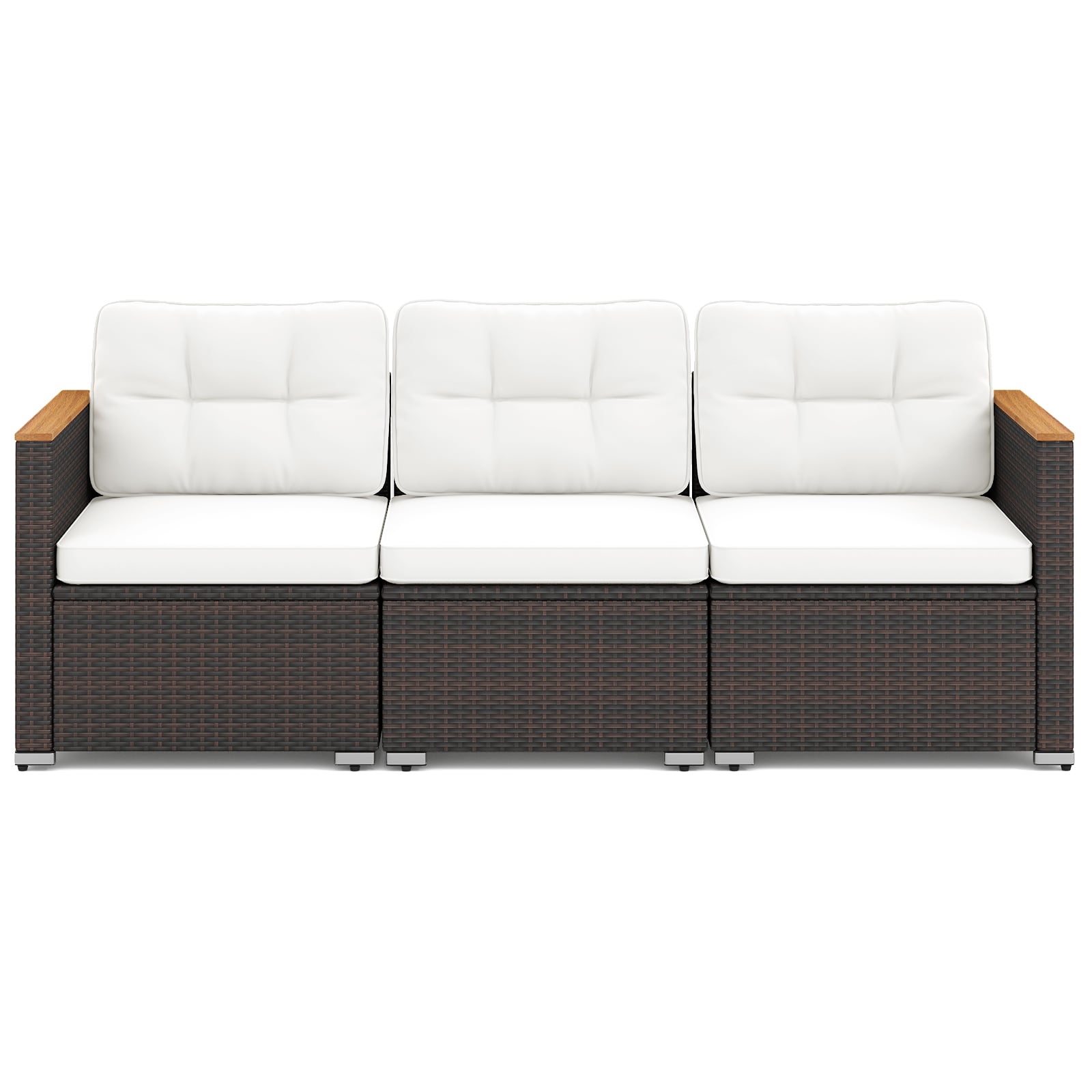 3-Seat Patio Couch Sofa, White Patio Conversation Sets White at Gallery Canada