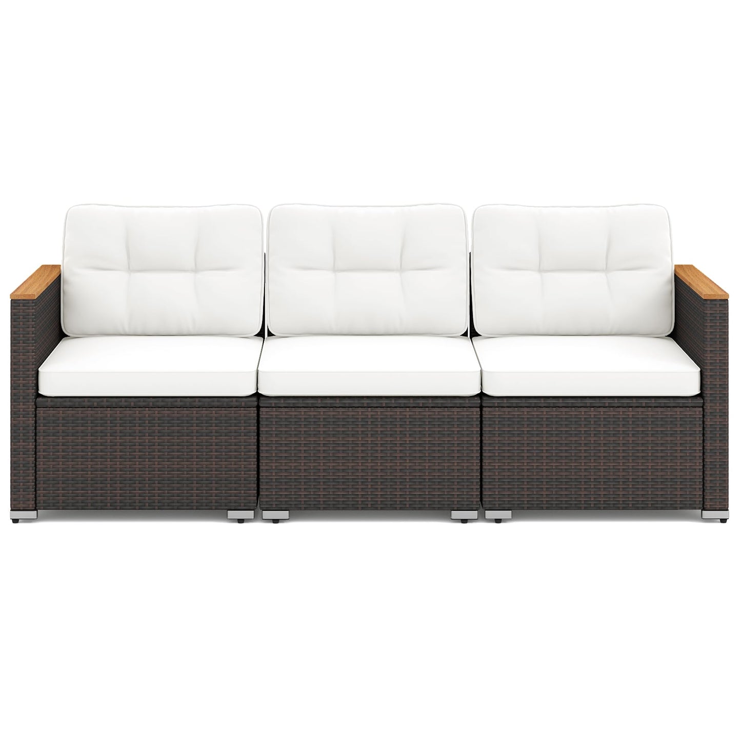 3-Seat Patio Couch Sofa, White Patio Conversation Sets White at Gallery Canada