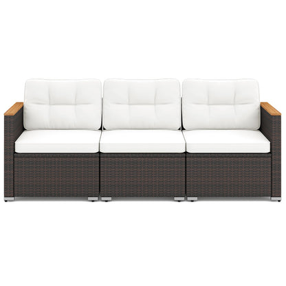 3-Seat Patio Couch Sofa, White Patio Conversation Sets White at Gallery Canada