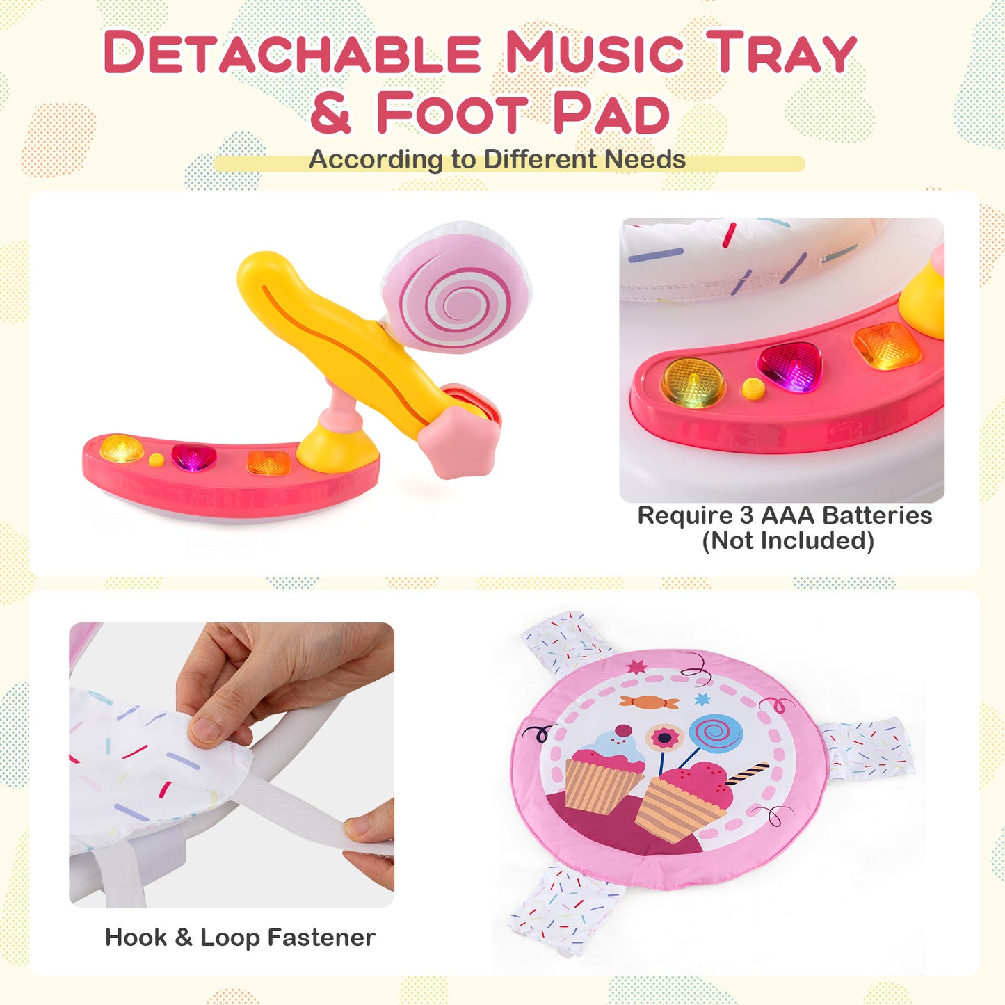 Baby Activity Center, Adjustable Height, Interactive Toys, Pink Baby Gyms & Playmats at Gallery Canada