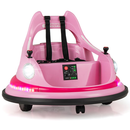 12V Kids Ride On Bumper Car, Remote Control, Dual Joysticks, Pink Powered Ride On Toys at Gallery Canada