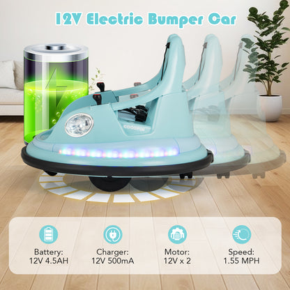 12V Kids Ride On Bumper Car, Remote Control, Dual Joysticks, Blue Powered Ride On Toys at Gallery Canada