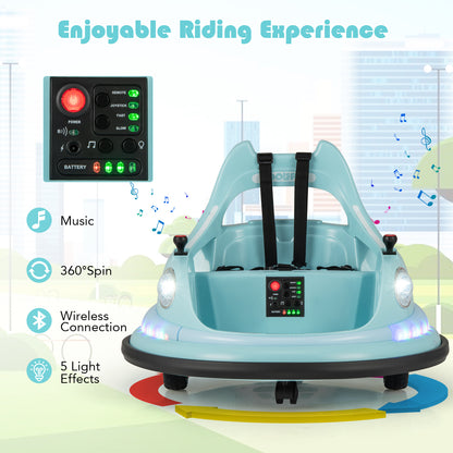 12V Kids Ride On Bumper Car, Remote Control, Dual Joysticks, Blue Powered Ride On Toys at Gallery Canada