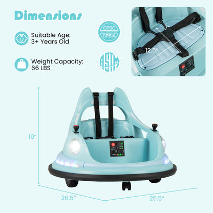 12V Kids Ride On Bumper Car, Remote Control, Dual Joysticks, Blue Powered Ride On Toys at Gallery Canada