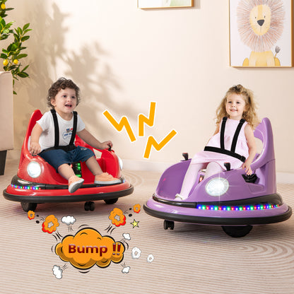 12V Kids Ride On Bumper Car with Remote Control and Dual Joysticks, Red Powered Ride On Toys at Gallery Canada