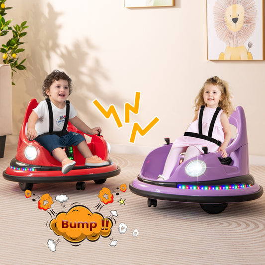 12V Kids Ride On Bumper Car with Remote Control and Dual Joysticks, Red Powered Ride On Toys Red at Gallery Canada