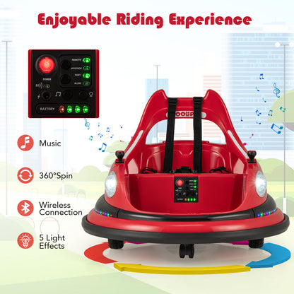 12V Kids Ride On Bumper Car with Remote Control and Dual Joysticks, Red Powered Ride On Toys at Gallery Canada
