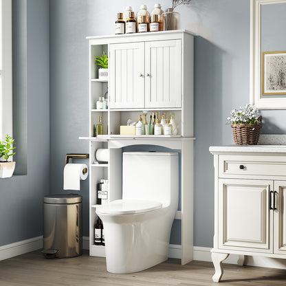 Over The Toilet Storage Cabinet, Adjustable Shelf, White Bathroom Etagere at Gallery Canada