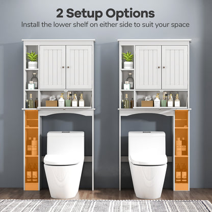 Over The Toilet Storage Cabinet, Adjustable Shelf, White Bathroom Etagere at Gallery Canada