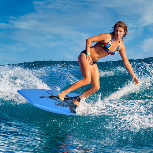 Lightweight Bodyboard With Leash, EPS Core, Size M