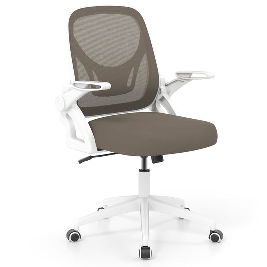 Ergonomic Computer Desk Chair with Lumbar Support and Flip-up Arms, Gray Ergonomic Chairs Gray at Gallery Canada