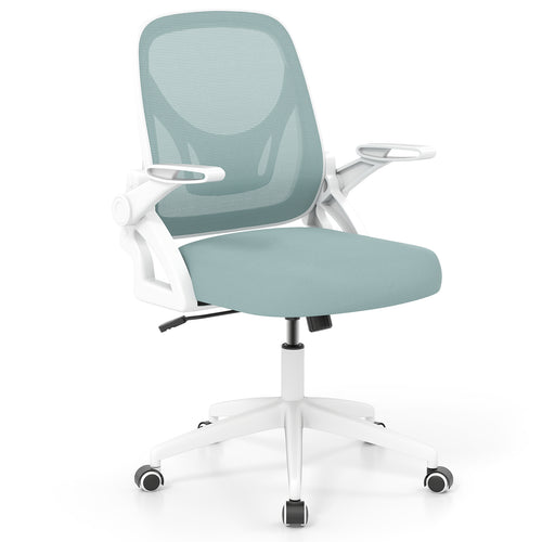 Ergonomic Computer Desk Chair, Flip-Up Arms, Navy
