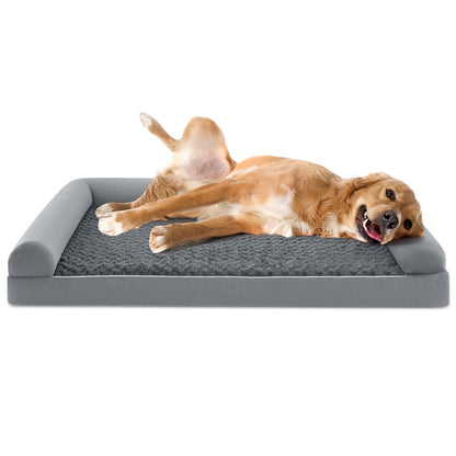 Orthopedic Foam Dog Bed Large Dog Sofa Couch with Removable Cover-XL, Gray Dog Kennels at Gallery Canada