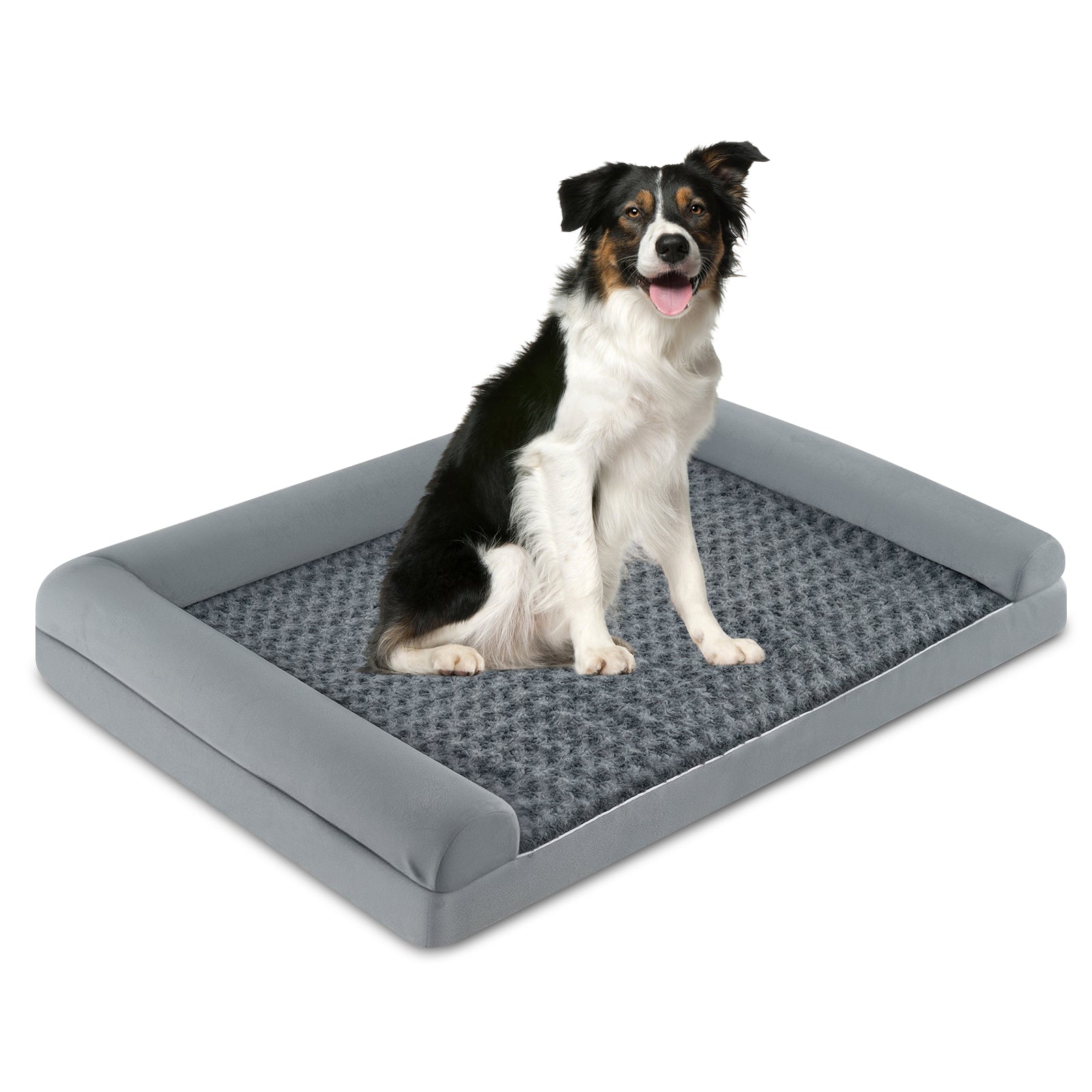 Orthopedic Foam Dog Bed Large Dog Sofa Couch with Removable Cover-XL, Gray Dog Kennels at Gallery Canada