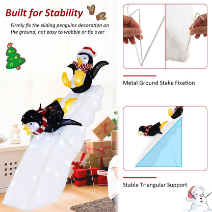 4 Feet Christmas Penguin Ice Skating Decor, Multicolor Christmas Decor & Accessories at Gallery Canada
