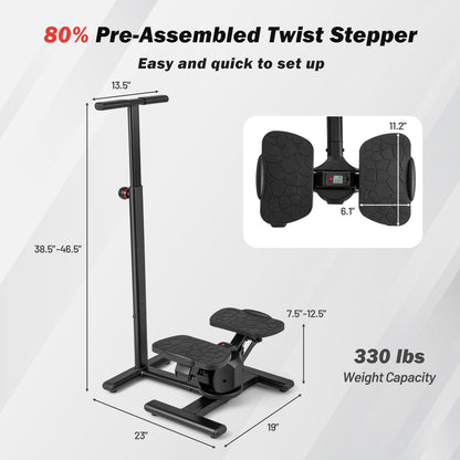 Steppers for Exercise Twist Stair Stepper Workout Equipmen, Black Sport Equipments at Gallery Canada