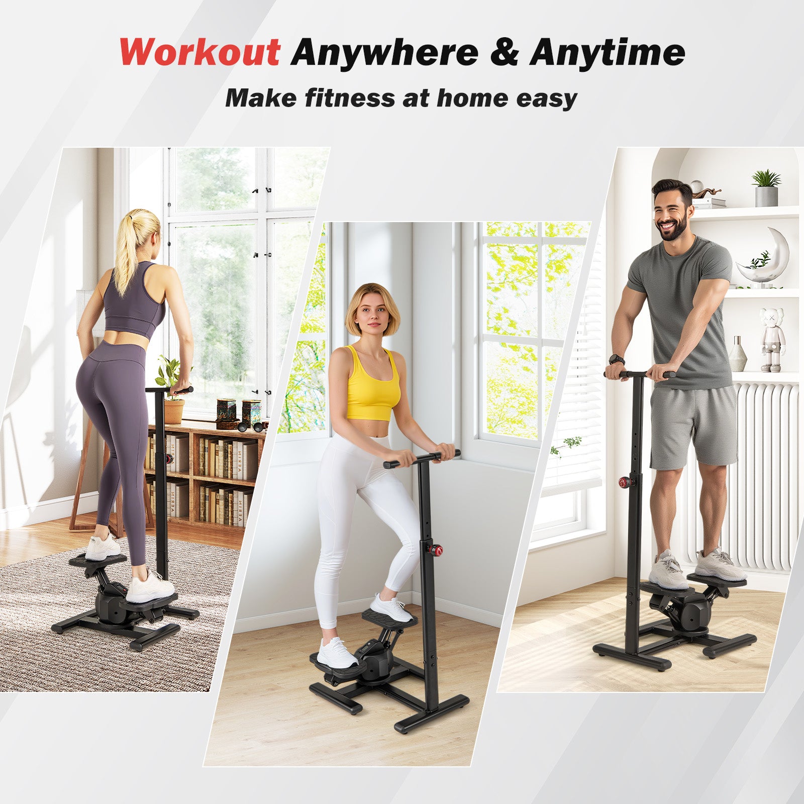 Steppers for Exercise Twist Stair Stepper Workout Equipmen, Black Sport Equipments at Gallery Canada