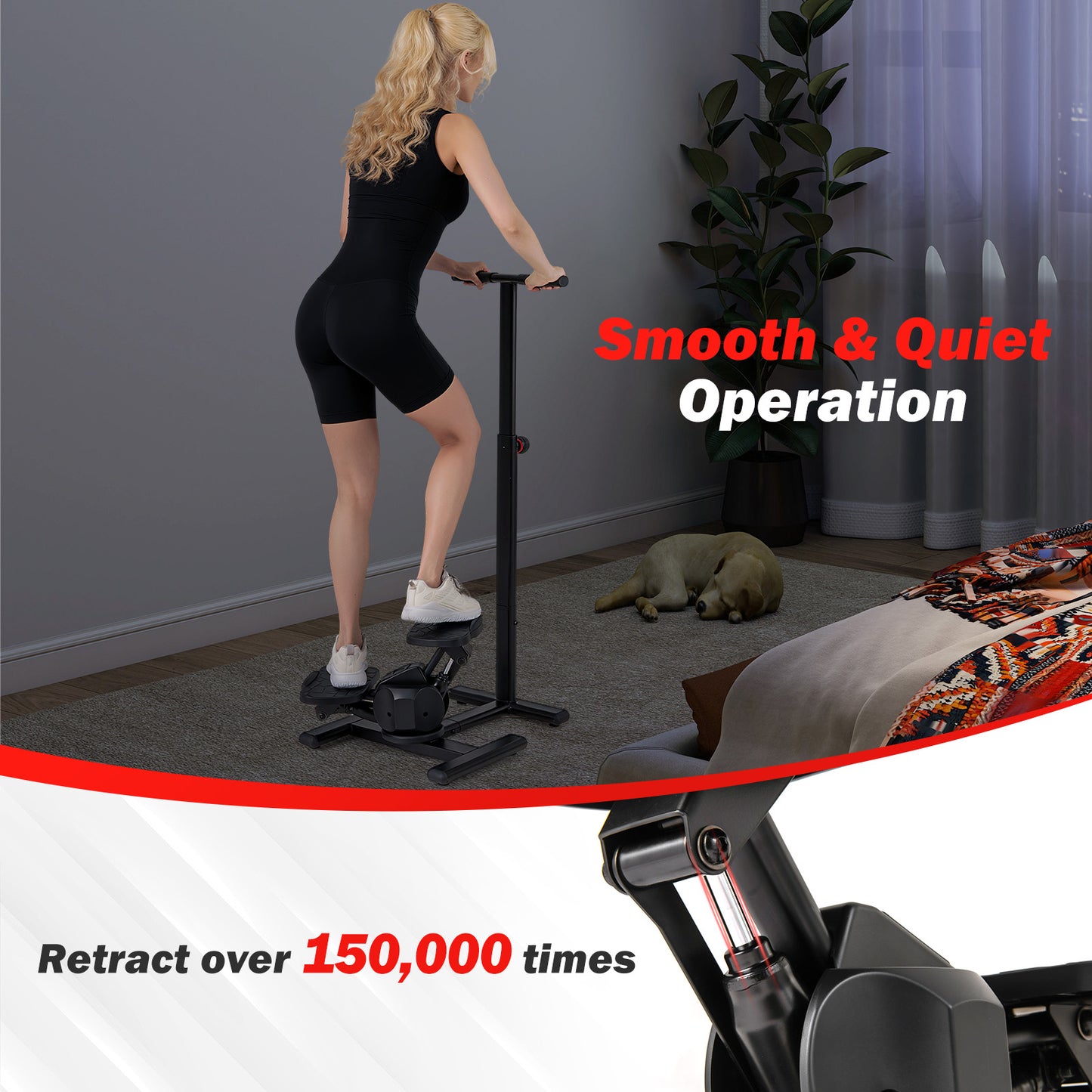 Steppers for Exercise Twist Stair Stepper Workout Equipmen, Black Sport Equipments at Gallery Canada