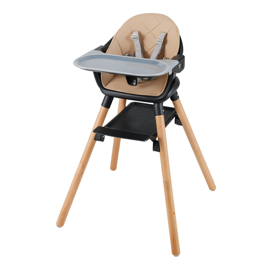 6 in 1 Convertible Highchair with Safety Harness and Removable Tray, Coffee High Chairs Coffee at Gallery Canada