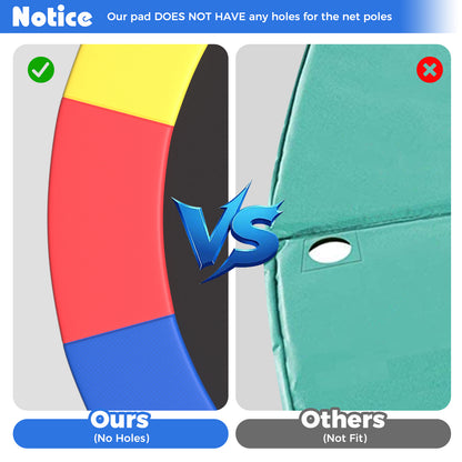 12 Feet Trampoline Pad Replacement Safety Pad with Fixing Straps (Multicolor), Multicolor Trampoline Accessories at Gallery Canada