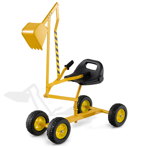 Kids Sand Digger, 2-Handed Controls, Flexible Shovel, Yellow