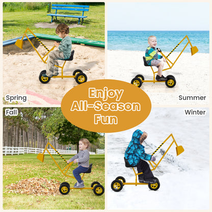 Kids Sand Digger, 2-Handed Controls, Flexible Shovel, Yellow Sandboxes at Gallery Canada