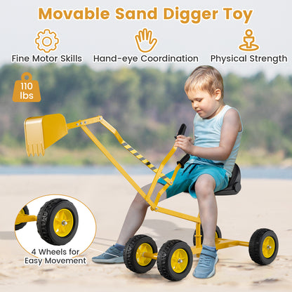 Kids Sand Digger, 2-Handed Controls, Flexible Shovel, Yellow Sandboxes at Gallery Canada