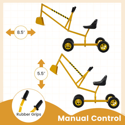 Kids Sand Digger, 2-Handed Controls, Flexible Shovel, Yellow Sandboxes at Gallery Canada