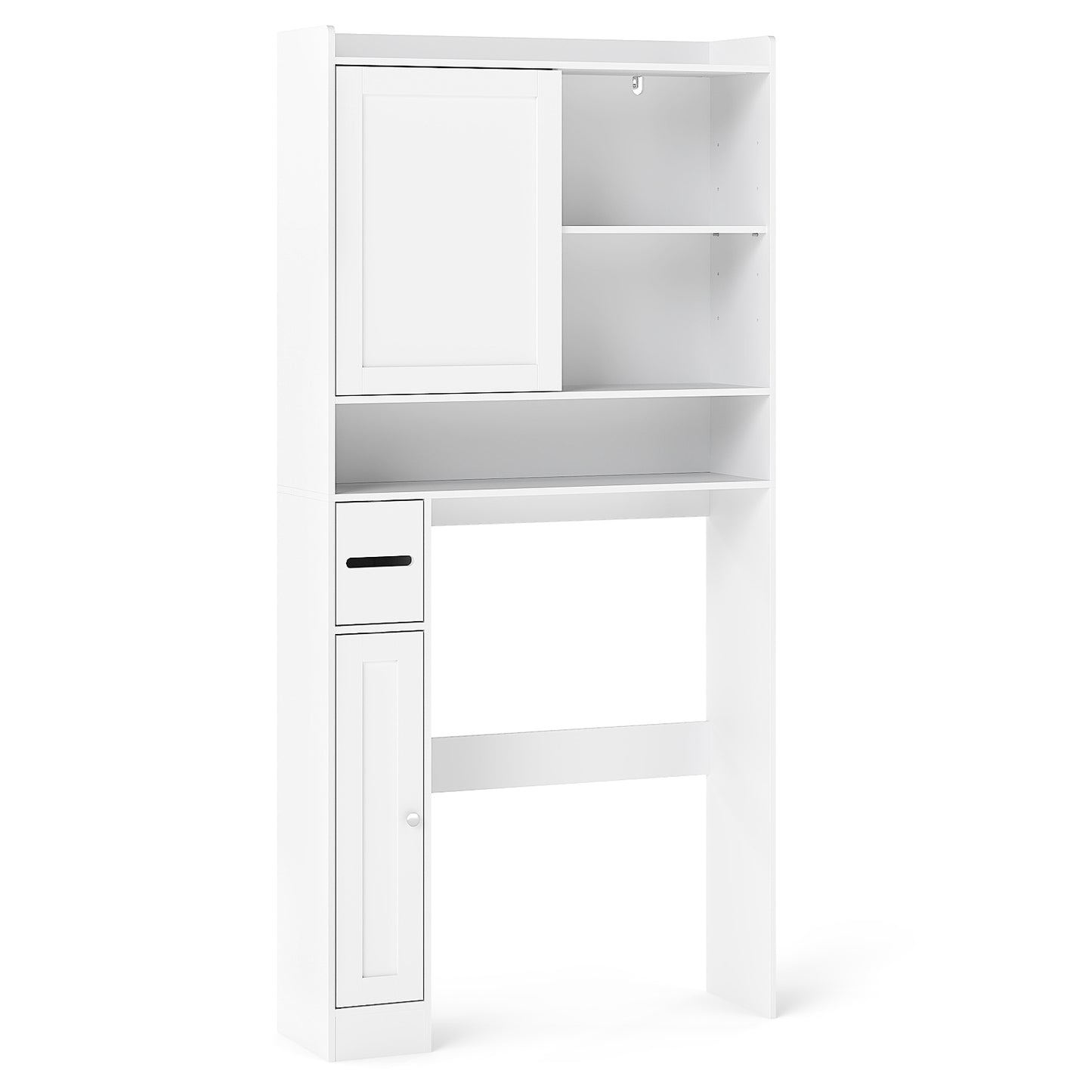 Armoire de rangement au-dessus des toilettes, blanc