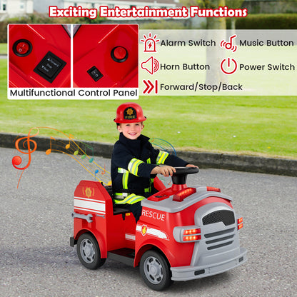 12V Toddler Fire Toy Car With Shovel, Wrench, 37-95 Months, Red Powered Ride On Toys at Gallery Canada