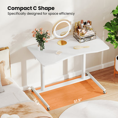 Height Adjustable Computer Desk, Rolling Table, White Laptop Tables & Printer Stands at Gallery Canada