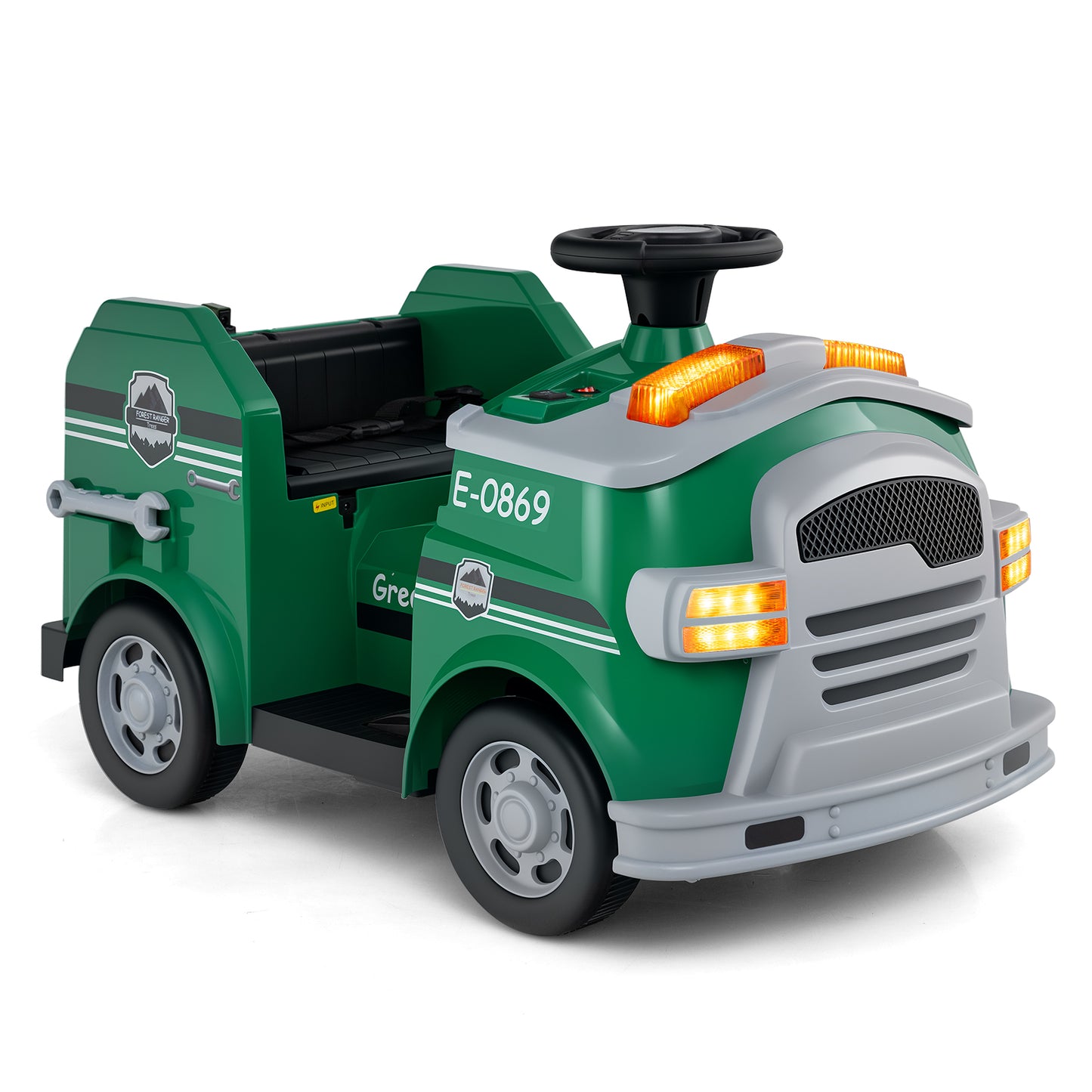 Toddler Fire Toy Car with Shovel and Wrench for Ages 37-95 Months, Green Powered Ride On Toys at Gallery Canada