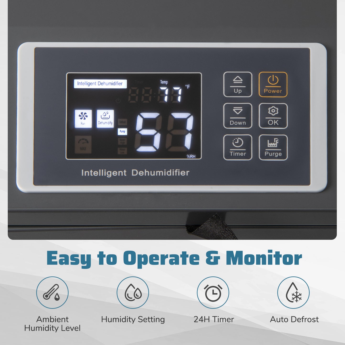 154 Pints Commercial Dehumidifier with Pump and Drain Hoses, Blue Dehumidifiers at Gallery Canada