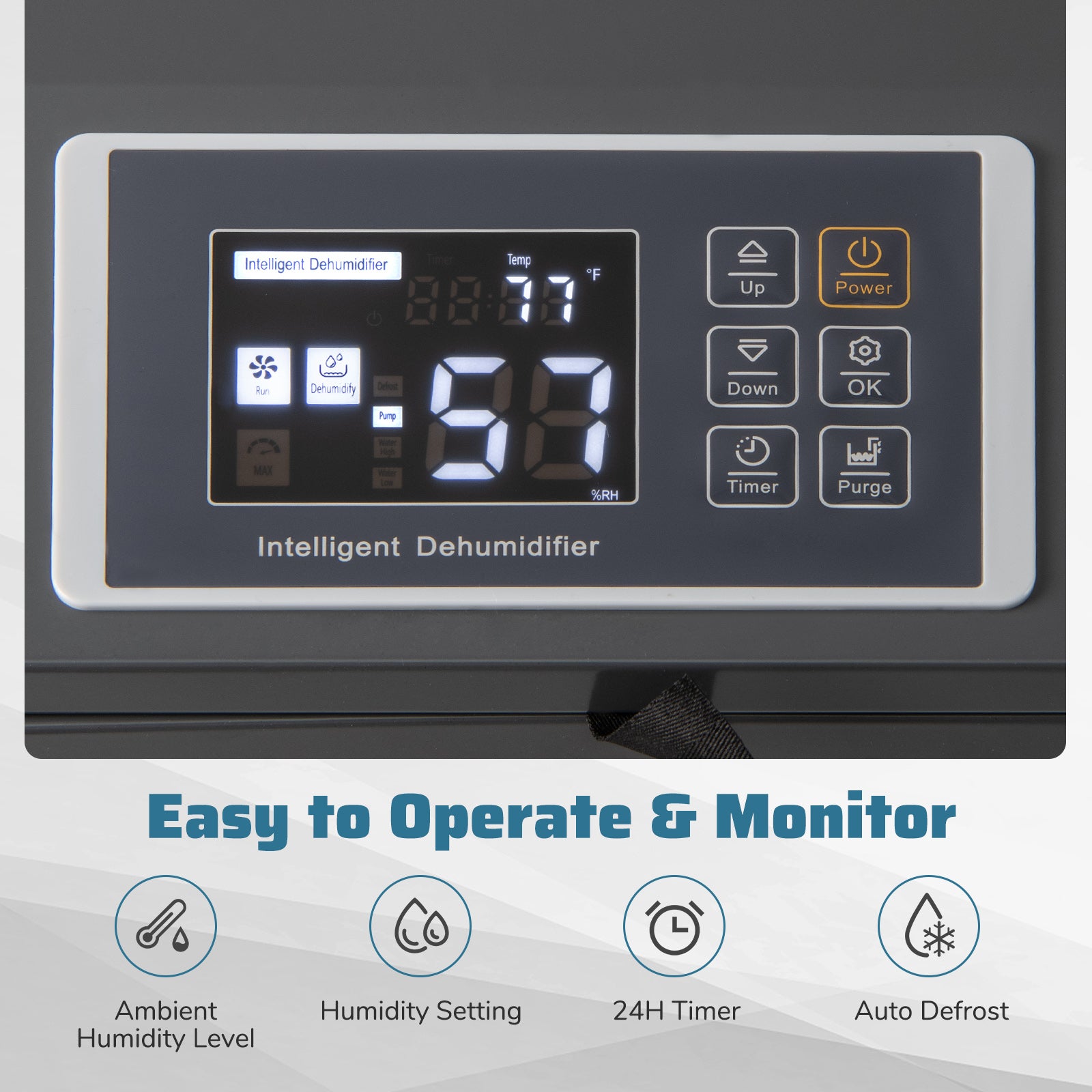 154 Pints Commercial Dehumidifier with Pump and Drain Hoses, Blue Dehumidifiers at Gallery Canada