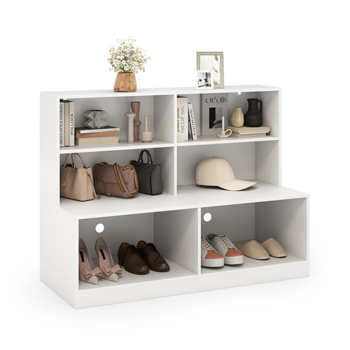 Shoe Cabinet, 2 Anti-Tipping Kits, White