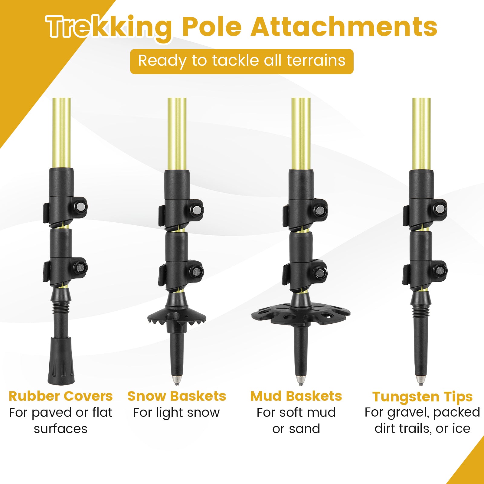 17” Kids Snowshoes with Telescoping Trekking Poles, Yellow Winter Sports & Activities at Gallery Canada