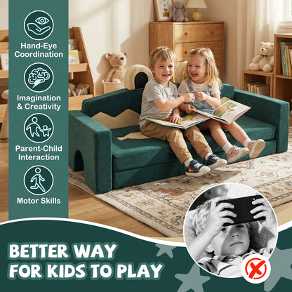 17 Pieces Modular Kids Play Couch for Inspiring Creativity Kids Chairs & Seating at Gallery Canada