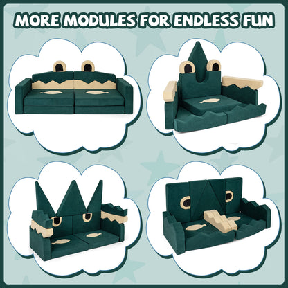 17 Pieces Modular Kids Play Couch for Inspiring Creativity Kids Chairs & Seating at Gallery Canada