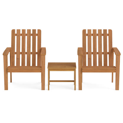 17” Square Patio Acacia Wood Side Table with Slatted Tabletop-Set of 1 End & Side Tables at Gallery Canada