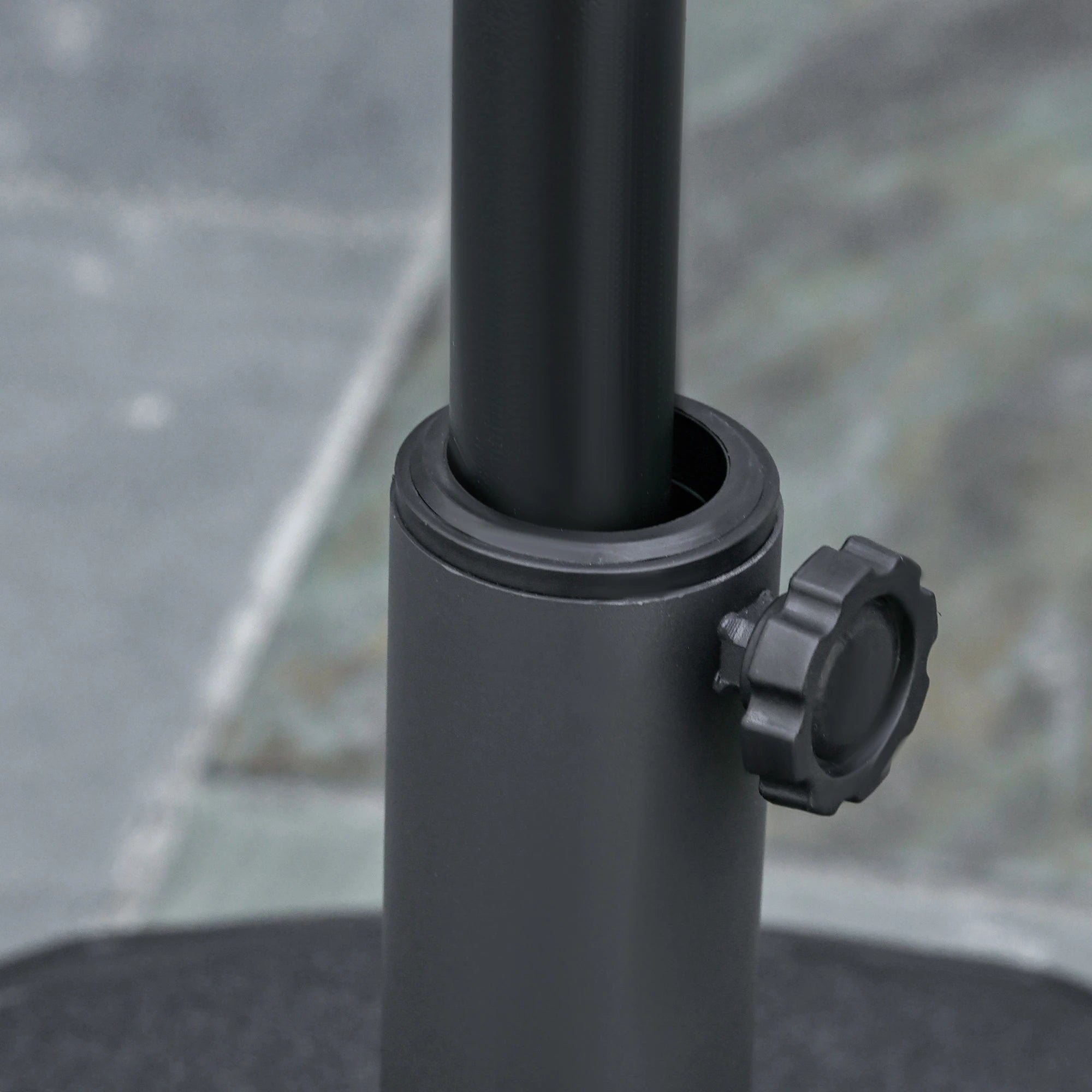 22'' Round Parasol Base, Water Filled, for 1.5''/1.9'', Black Umbrella Bases at Gallery Canada