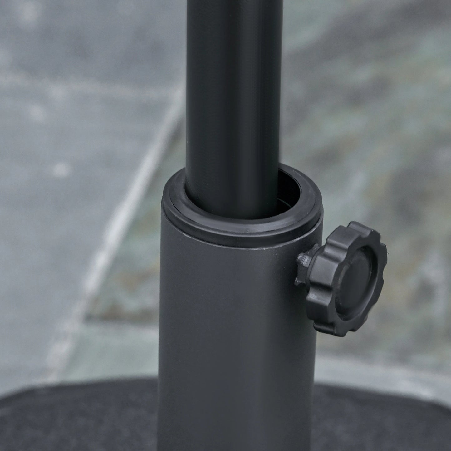 22'' Round Parasol Base, Water Filled, for 1.5''/1.9'', Black Umbrella Bases at Gallery Canada
