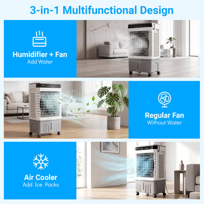 1800 CFM Evaporative Air Cooler, 4 Gal Water Tank, White Air Coolers at Gallery Canada