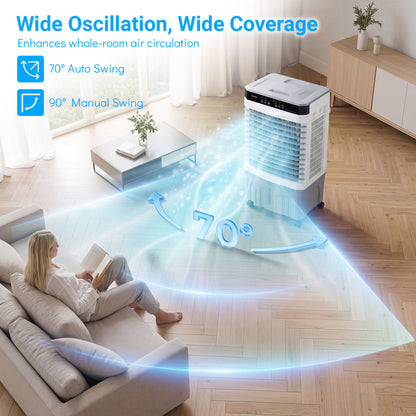 1800 CFM Evaporative Air Cooler, 4 Gal Water Tank, White Air Coolers at Gallery Canada