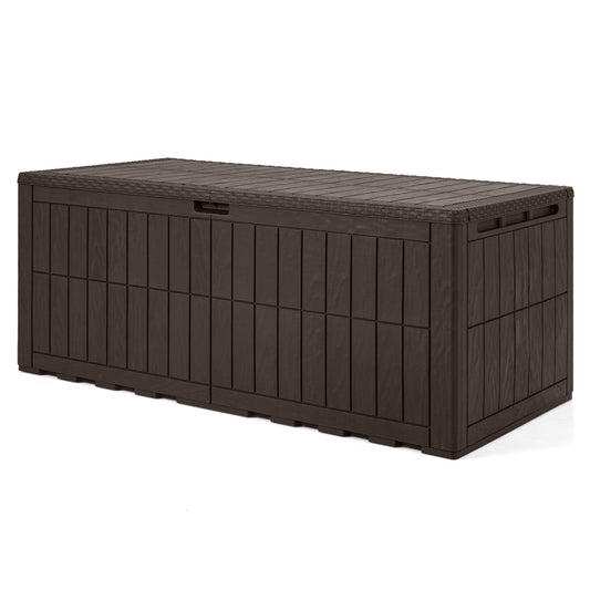180 Gal Outdoor Deck Box Lockable Storage Bin, Brown Sheds & Outdoor Storage Brown at Gallery Canada