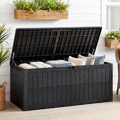 180 Gal Outdoor Deck Box, Lockable Storage Bin, Black Sheds & Outdoor Storage at Gallery Canada
