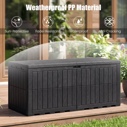 180 Gal Outdoor Deck Box, Lockable Storage Bin, Black Sheds & Outdoor Storage at Gallery Canada