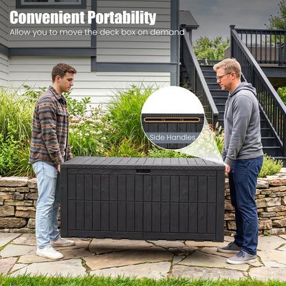 180 Gal Outdoor Deck Box, Lockable Storage Bin, Black Sheds & Outdoor Storage at Gallery Canada