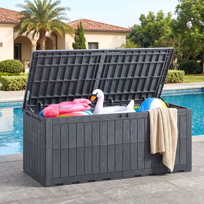 180 Gal Outdoor Deck Box, Lockable Storage Bin, Gray Sheds & Outdoor Storage at Gallery Canada