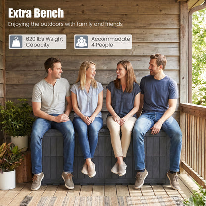 180 Gal Outdoor Deck Box, Lockable Storage Bin, Gray Sheds & Outdoor Storage at Gallery Canada